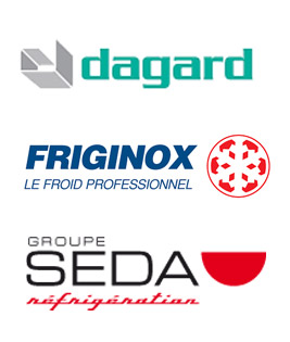 Logos marques partenaires - Dagard, Friginox et SEDA réfrigération